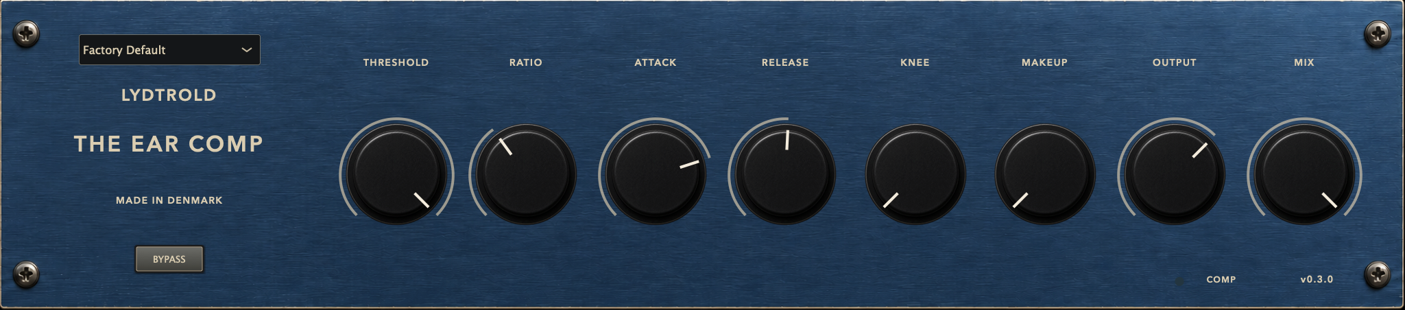 The Ear Comp plugin interface
