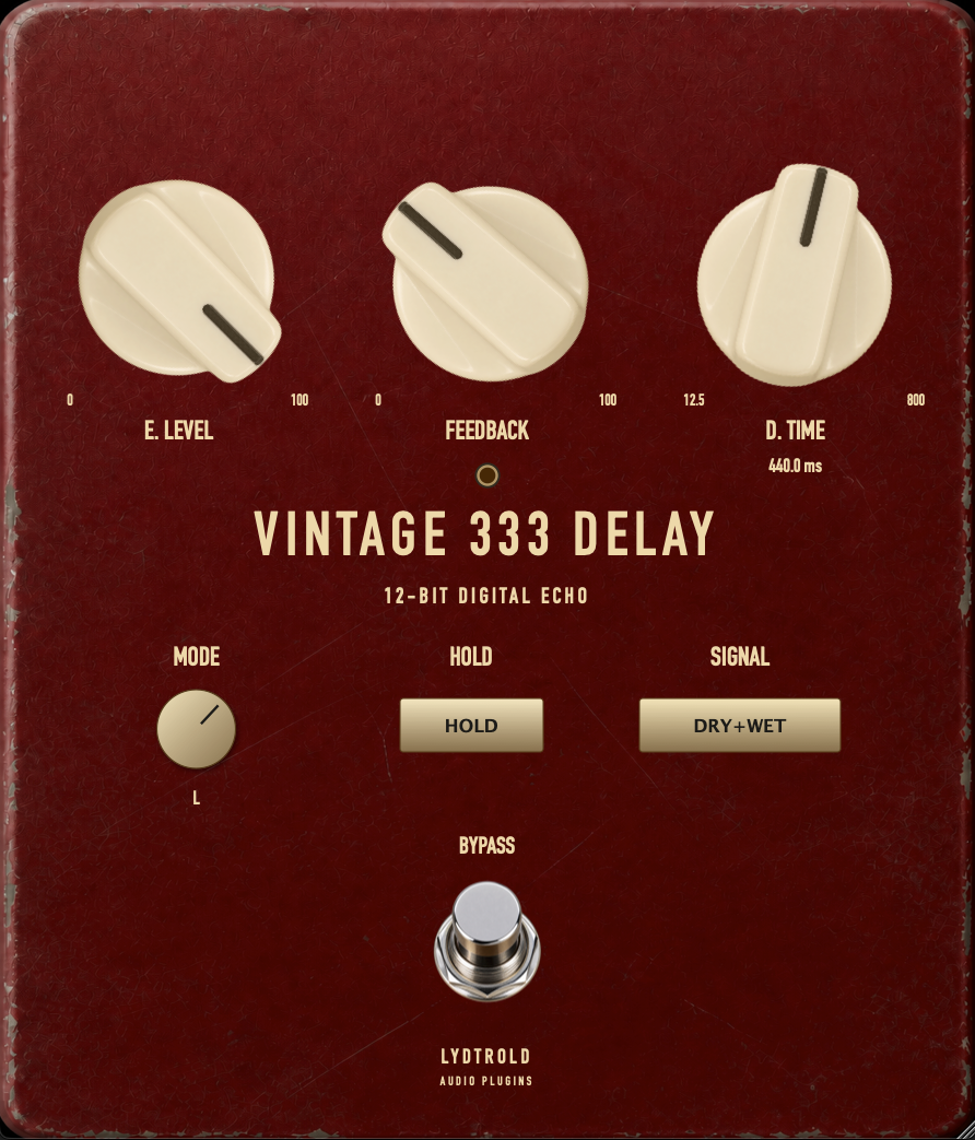 Vintage 333 Delay plugin interface