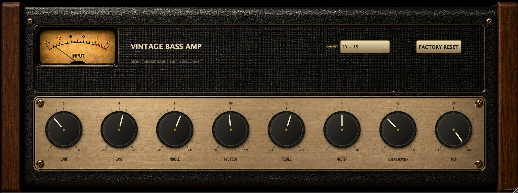 Vintage Bass Amp interface