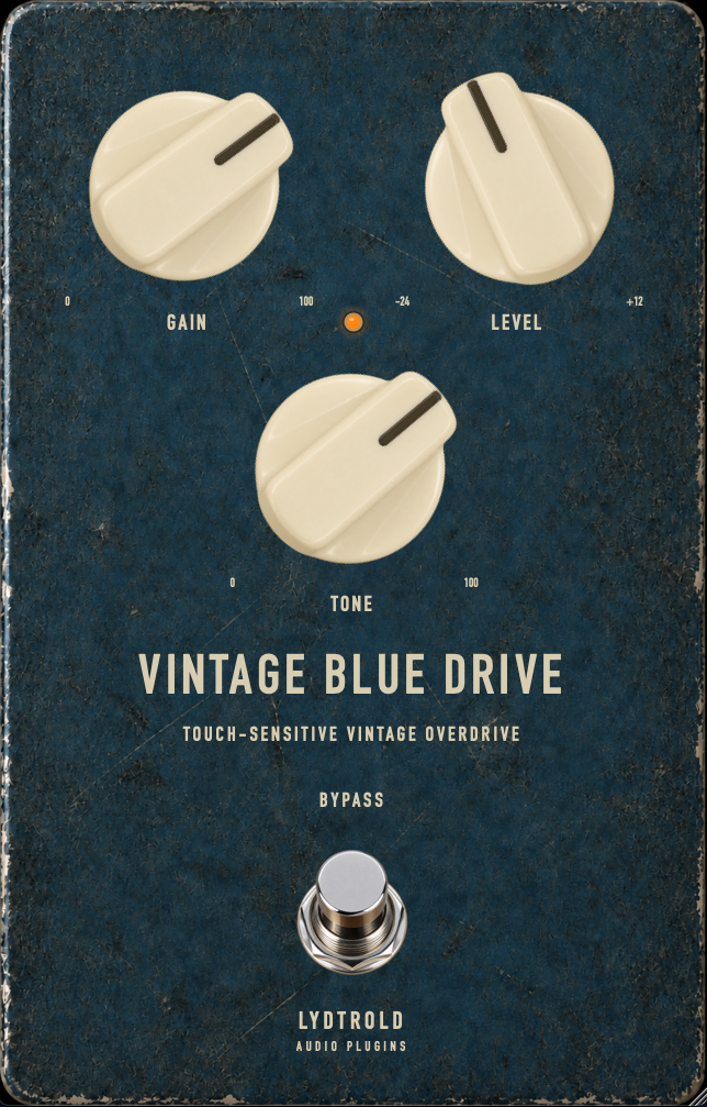 Vintage Blue Drive plugin interface