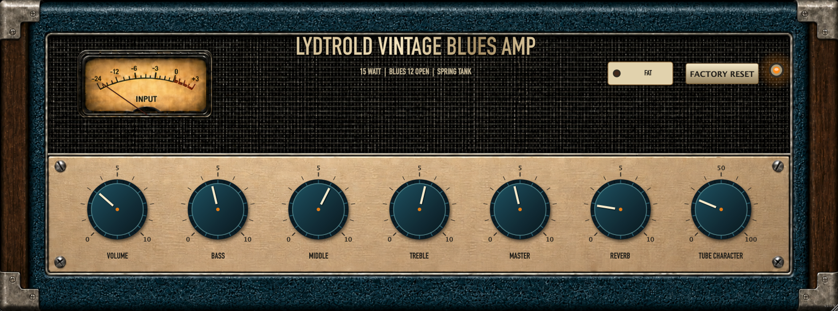 Vintage Blues Amp plugin interface