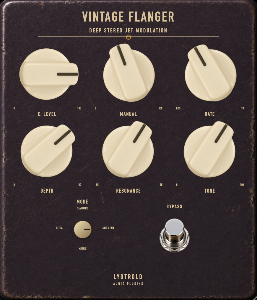 Vintage Flanger plugin interface