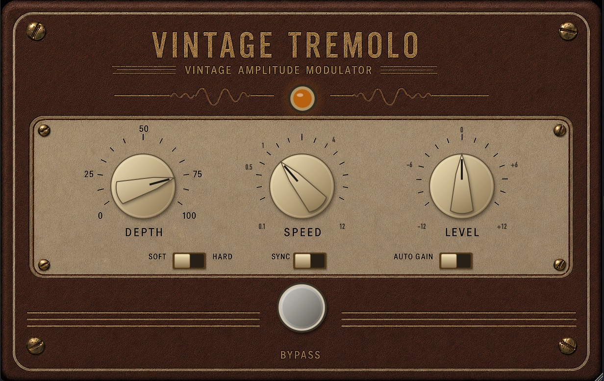 Vintage Tremolo plugin interface