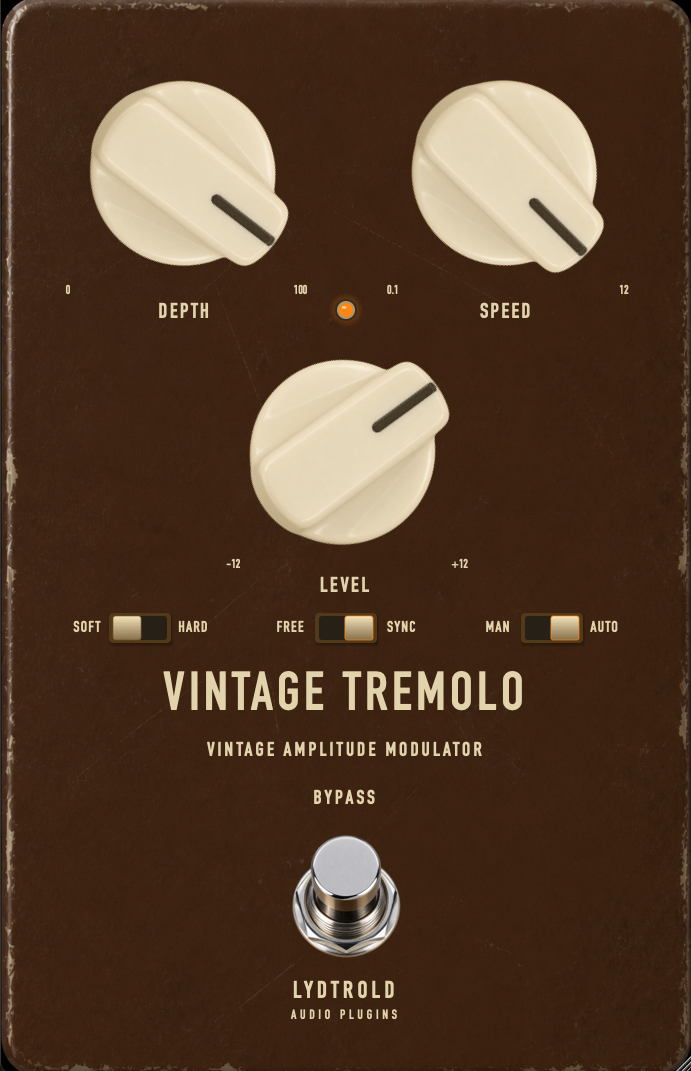 Vintage Tremolo plugin interface