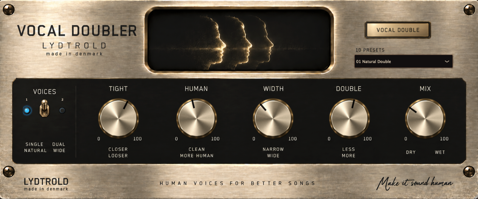 Vocal Doubler plugin interface