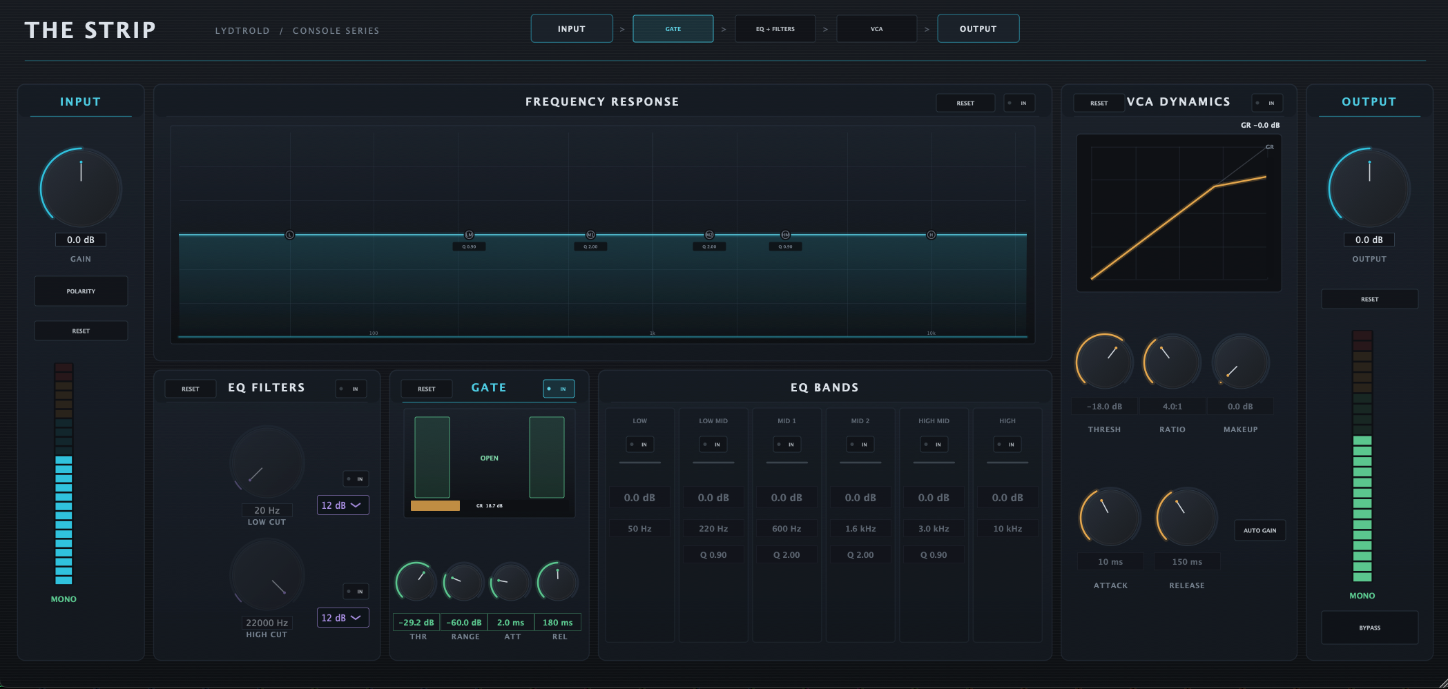 The Strip channel-strip interface