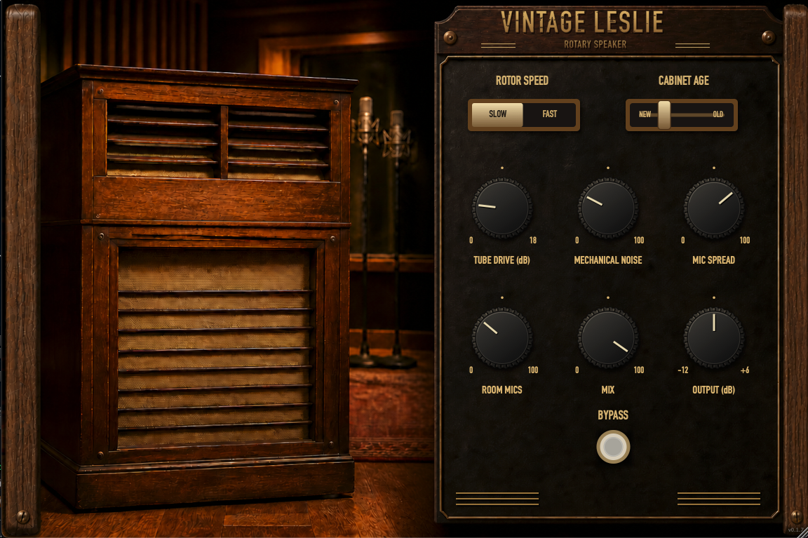 Vintage Leslie plugin interface